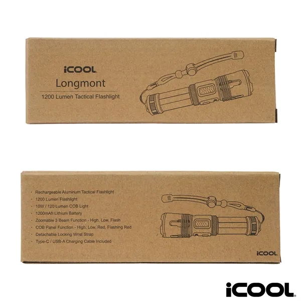 iCOOL® Longmont Rechargeable 1000-Lumen Aluminum Tactical... - iCOOL® Longmont Rechargeable 1000-Lumen Aluminum Tactical... - Image 3 of 3