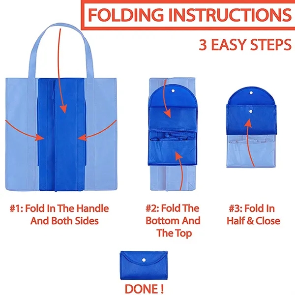 Foldable Extra Large Grocery Shopping Tote Bag - Foldable Extra Large Grocery Shopping Tote Bag - Image 3 of 5