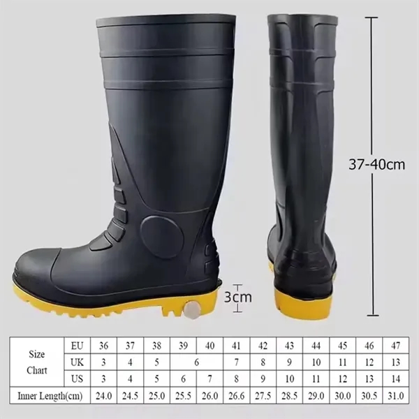 PVC Safety Steel Toe Rain Boots - PVC Safety Steel Toe Rain Boots - Image 2 of 9