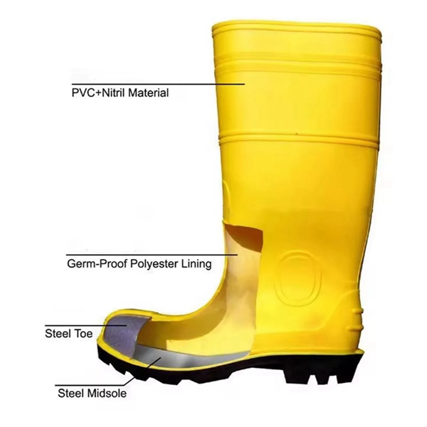 PVC Safety Steel Toe Rain Boots - PVC Safety Steel Toe Rain Boots - Image 5 of 9