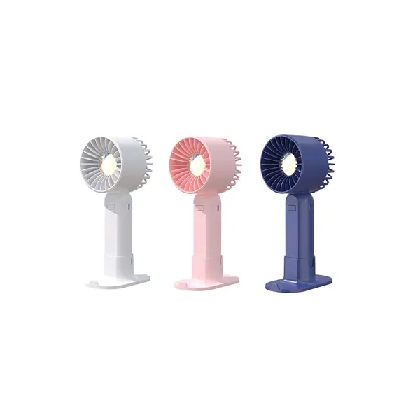 Personalized Portable Hand-Held Fan W/ Phone Holder - Personalized Portable Hand-Held Fan W/ Phone Holder - Image 1 of 1