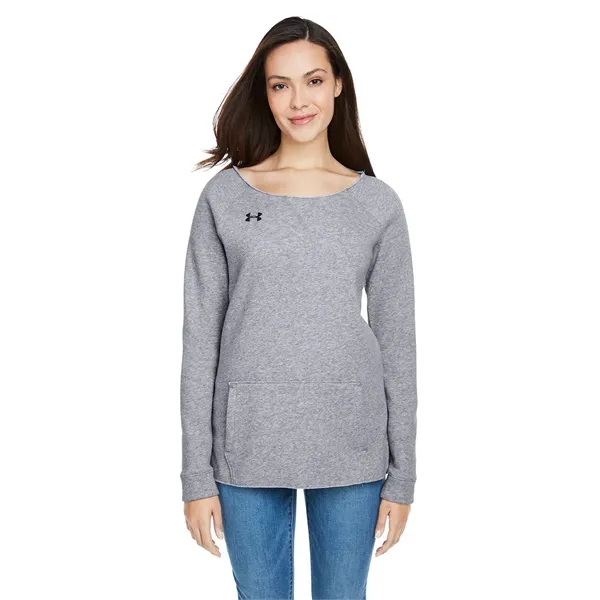 Under Armour Ladies' Hustle Fleece Crewneck Sweatshirt - Under Armour Ladies' Hustle Fleece Crewneck Sweatshirt - Image 0 of 26