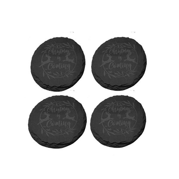 Personalized Black Slate Coaster