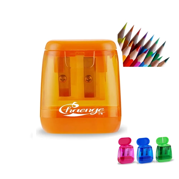Manual Colorful Compact Dual Holes Pencil Sharpeners - Manual Colorful Compact Dual Holes Pencil Sharpeners - Image 0 of 5