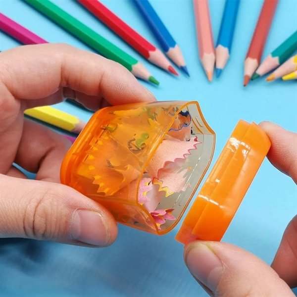 Manual Colorful Compact Dual Holes Pencil Sharpeners - Manual Colorful Compact Dual Holes Pencil Sharpeners - Image 2 of 5