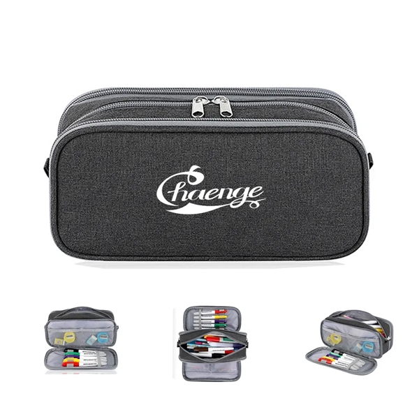 Large Capacity Pencil Case, Aesthetic Pouch With 3 Frames - Large Capacity Pencil Case, Aesthetic Pouch With 3 Frames - Image 0 of 4