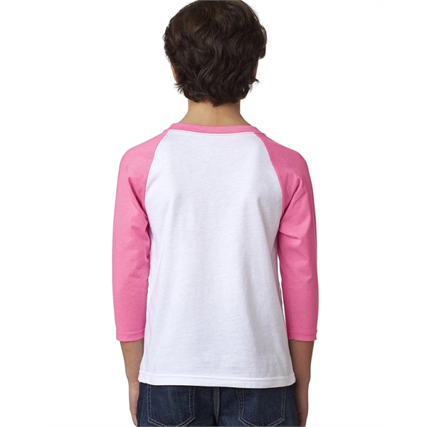 Next Level Apparel Youth CVC Three-Quarter Sleeve Raglan - Next Level Apparel Youth CVC Three-Quarter Sleeve Raglan - Image 25 of 42