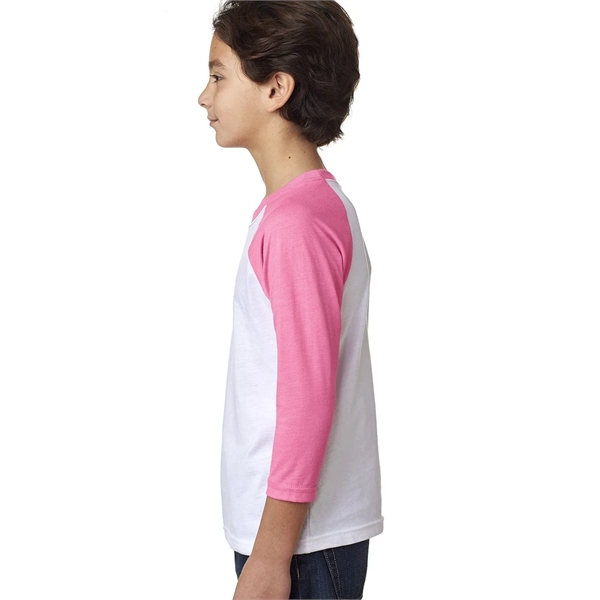 Next Level Apparel Youth CVC Three-Quarter Sleeve Raglan - Next Level Apparel Youth CVC Three-Quarter Sleeve Raglan - Image 24 of 42