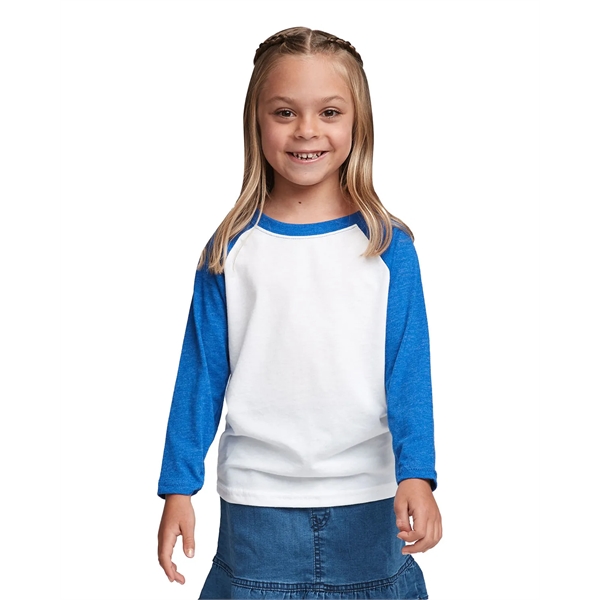 Next Level Apparel Youth CVC Three-Quarter Sleeve Raglan - Next Level Apparel Youth CVC Three-Quarter Sleeve Raglan - Image 15 of 42