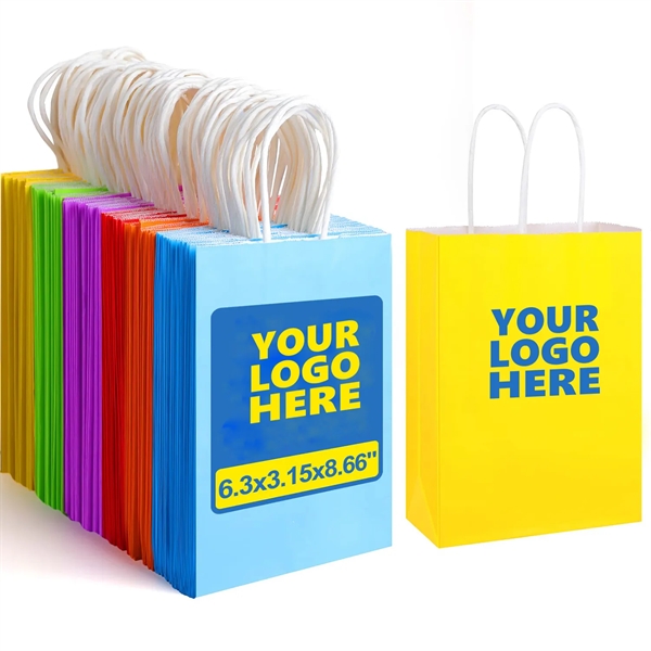 6x3.2x8.3 Inch Small Plain Natural Paper Kraft Gift Bags - 6x3.2x8.3 Inch Small Plain Natural Paper Kraft Gift Bags - Image 0 of 1