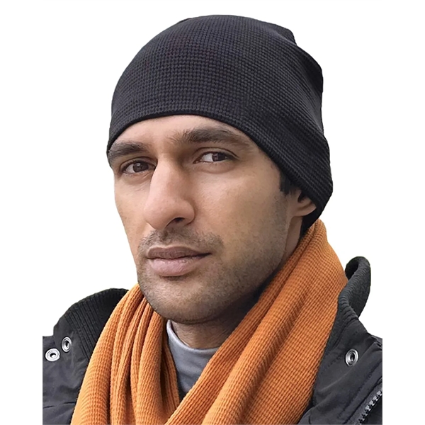 Bayside USA Made 8" Cotton Thermal Beanie - Bayside USA Made 8" Cotton Thermal Beanie - Image 2 of 6