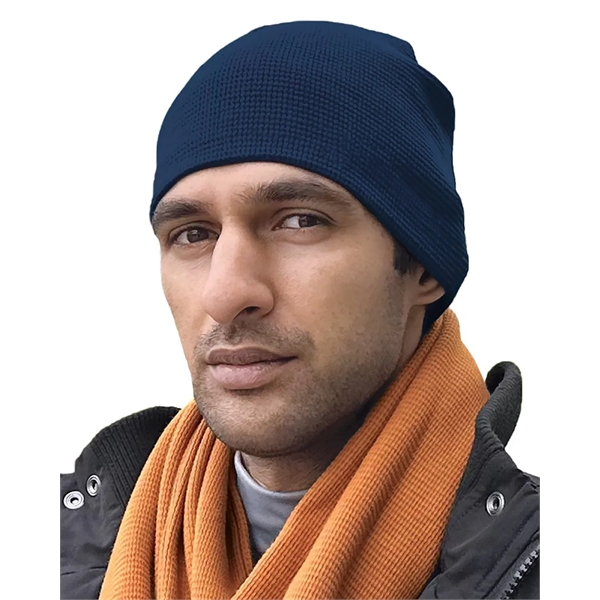 Bayside USA Made 8" Cotton Thermal Beanie - Bayside USA Made 8" Cotton Thermal Beanie - Image 3 of 6