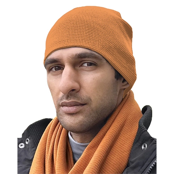 Bayside USA Made 8" Cotton Thermal Beanie - Bayside USA Made 8" Cotton Thermal Beanie - Image 4 of 6