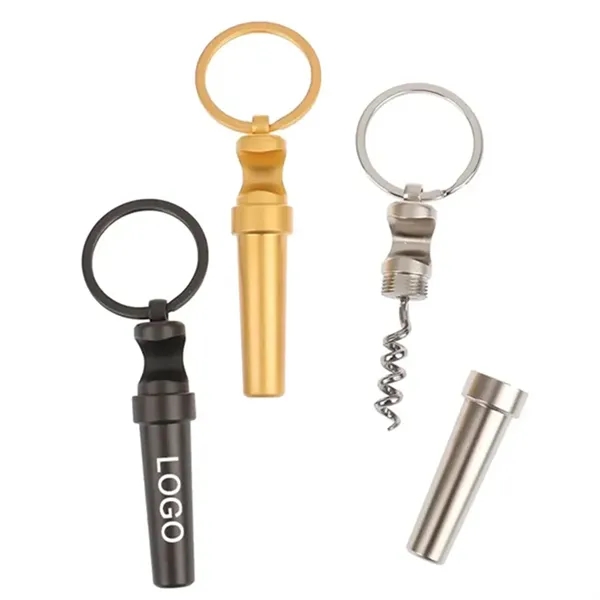 3 In 1 Mini Keychain Wine Opener - 3 In 1 Mini Keychain Wine Opener - Image 0 of 3