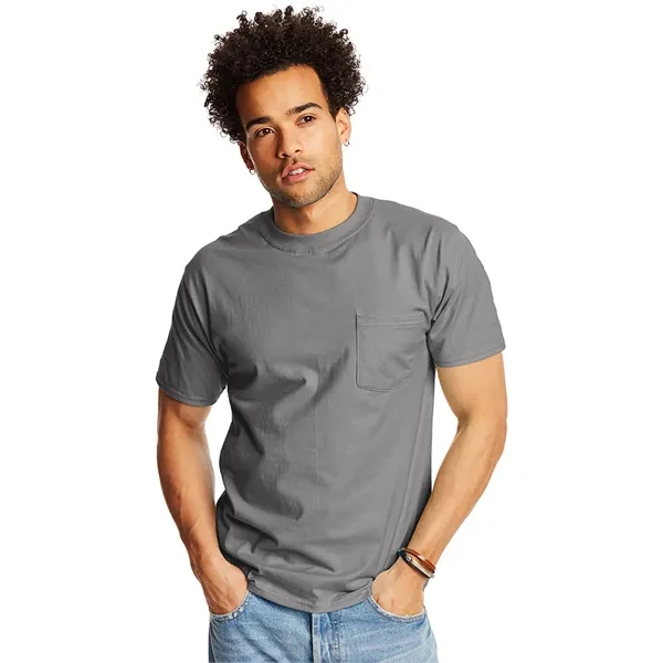 Hanes Adult Beefy-T® with Pocket - Hanes Adult Beefy-T® with Pocket - Image 113 of 124