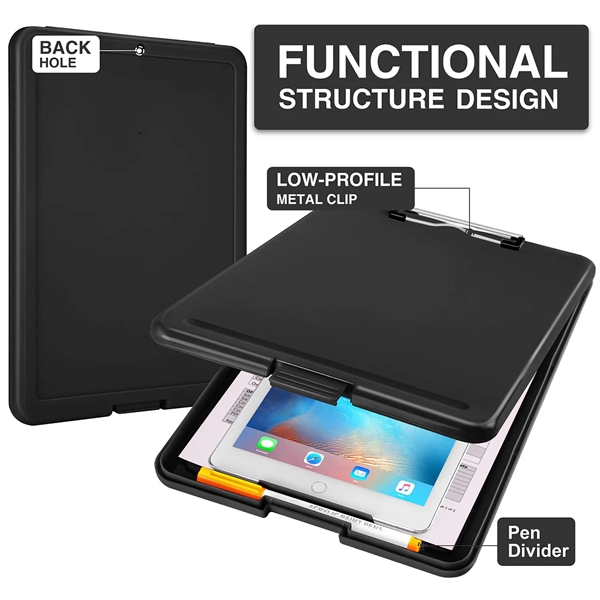A4 Clipboard with Storage and Pen Holder - A4 Clipboard with Storage and Pen Holder - Image 1 of 19