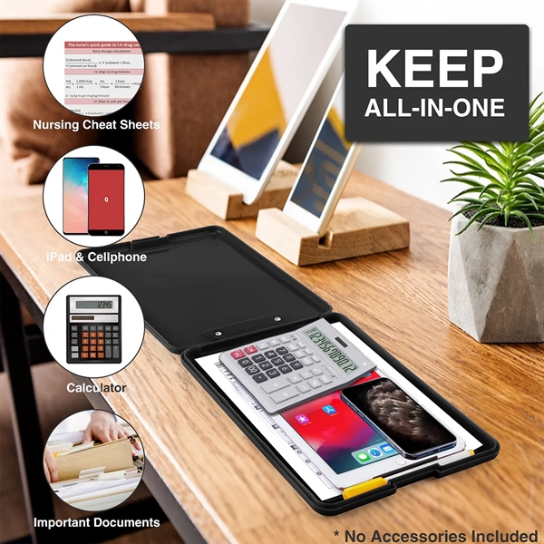 A4 Clipboard with Storage and Pen Holder - A4 Clipboard with Storage and Pen Holder - Image 3 of 19