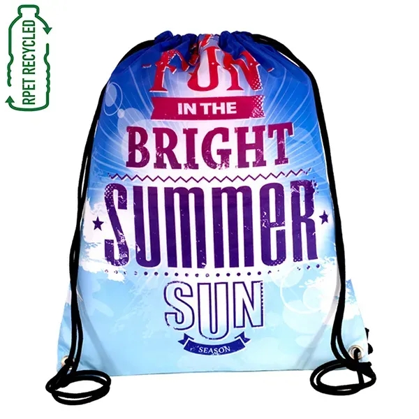 Recycled RPET Full Color Import 210D Drawstring Cinch P - Recycled RPET Full Color Import 210D Drawstring Cinch P - Image 0 of 2