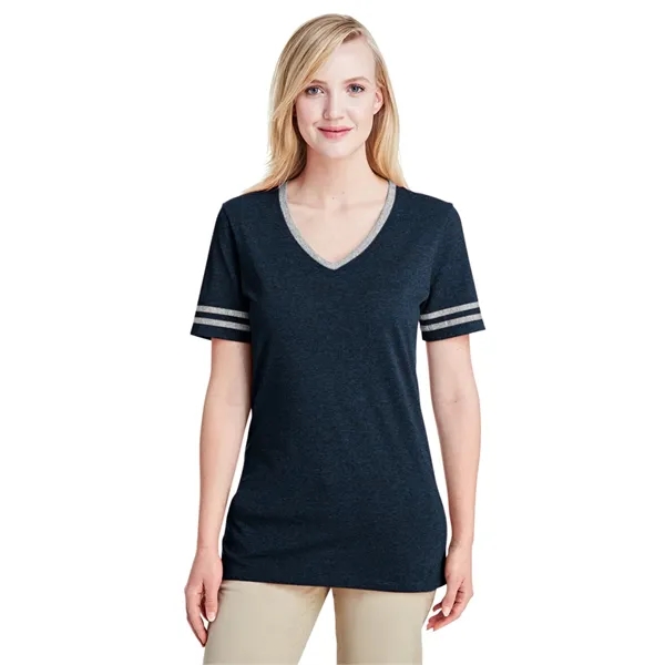 Jerzees Ladies' TRI-BLEND Varsity V-Neck T-Shirt - Jerzees Ladies' TRI-BLEND Varsity V-Neck T-Shirt - Image 32 of 37