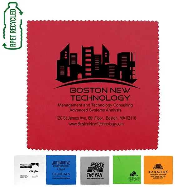 8" X 8" 100% Microfiber Recycled RPET Polyester Cleaning Clo