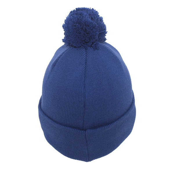 Pacific Headwear Knit Fold-Over Pom-Pom Beanie - Pacific Headwear Knit Fold-Over Pom-Pom Beanie - Image 73 of 130