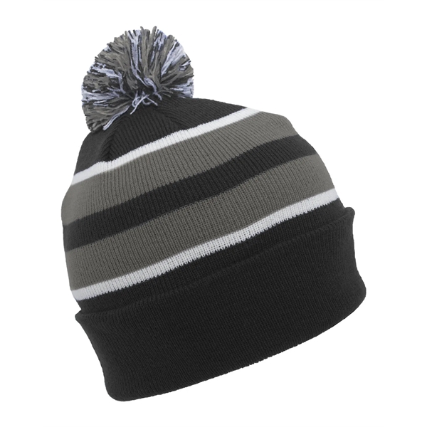 Pacific Headwear Knit Fold-Over Pom-Pom Beanie - Pacific Headwear Knit Fold-Over Pom-Pom Beanie - Image 80 of 130