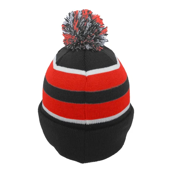 Pacific Headwear Knit Fold-Over Pom-Pom Beanie - Pacific Headwear Knit Fold-Over Pom-Pom Beanie - Image 83 of 130