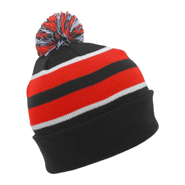 Pacific Headwear Knit Fold-Over Pom-Pom Beanie - Pacific Headwear Knit Fold-Over Pom-Pom Beanie - Image 84 of 130