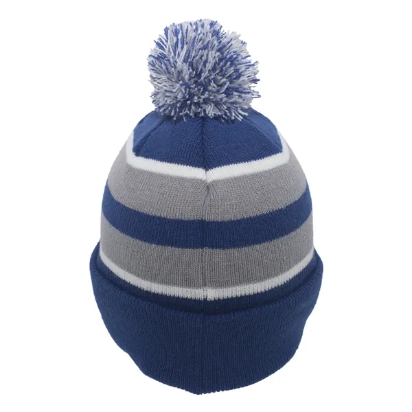 Pacific Headwear Knit Fold-Over Pom-Pom Beanie - Pacific Headwear Knit Fold-Over Pom-Pom Beanie - Image 124 of 130