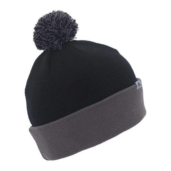 Pacific Headwear Knit Fold-Over Pom-Pom Beanie - Pacific Headwear Knit Fold-Over Pom-Pom Beanie - Image 130 of 130