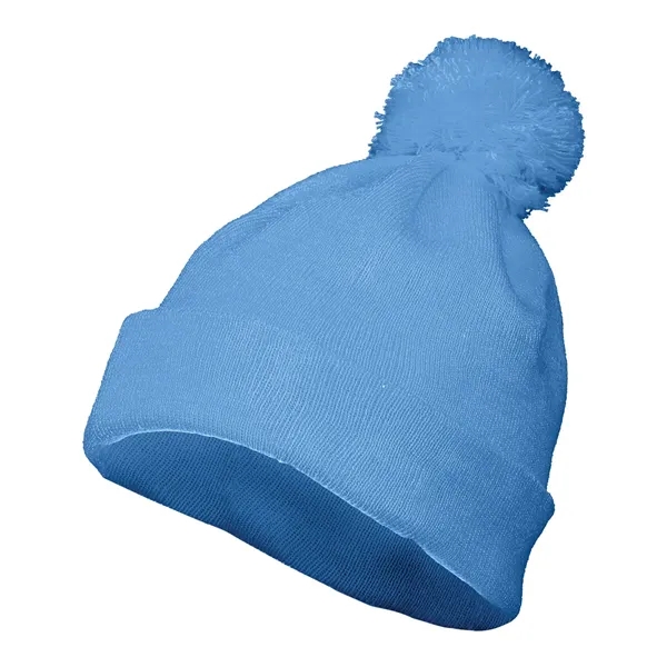 Augusta Sportswear Two Layer Acrylic Knit Pom Beanie - Augusta Sportswear Two Layer Acrylic Knit Pom Beanie - Image 1 of 12