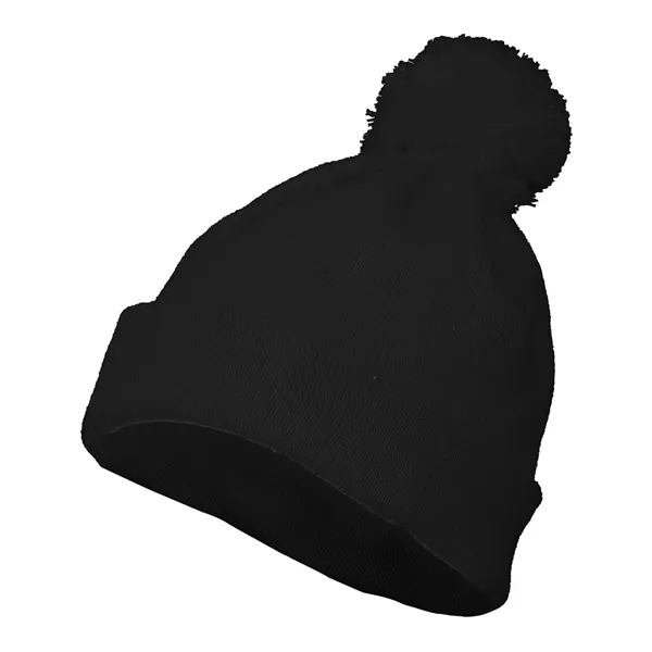 Augusta Sportswear Two Layer Acrylic Knit Pom Beanie - Augusta Sportswear Two Layer Acrylic Knit Pom Beanie - Image 3 of 12