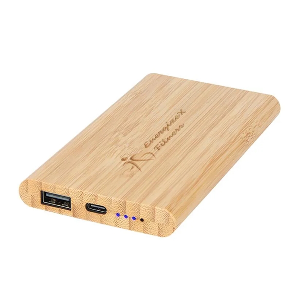 5,000 mAh Bamboo Type-C Power Bank - 5,000 mAh Bamboo Type-C Power Bank - Image 0 of 1