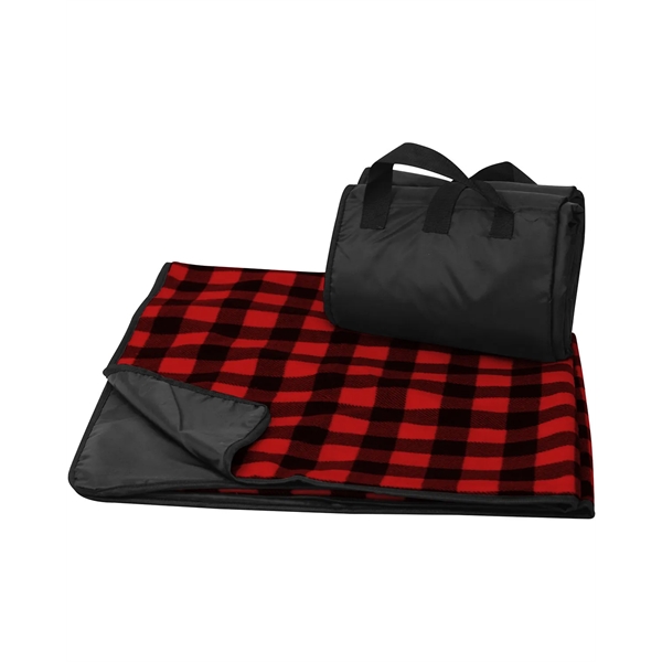 Liberty Bags Fleece/Nylon Plaid Picnic Blanket - Liberty Bags Fleece/Nylon Plaid Picnic Blanket - Image 2 of 3