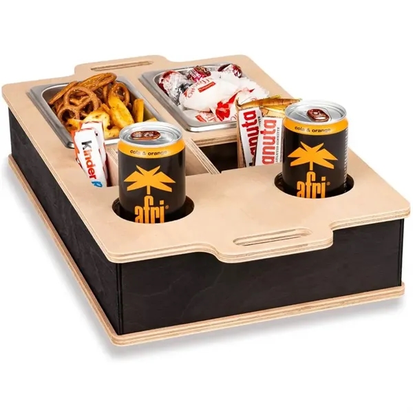 Portable Wooden Snack Caddy - Portable Wooden Snack Caddy - Image 0 of 5