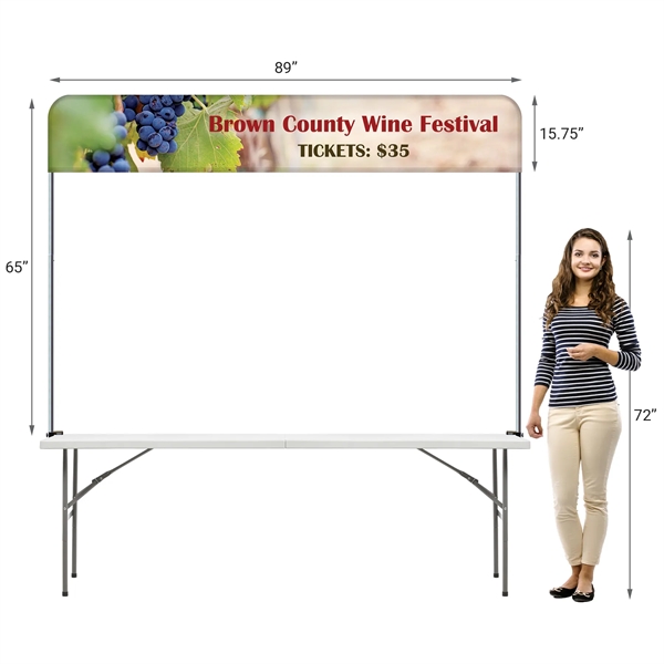 8' Table Top Hardware & Small Banner Kit - 8' Table Top Hardware & Small Banner Kit - Image 3 of 6