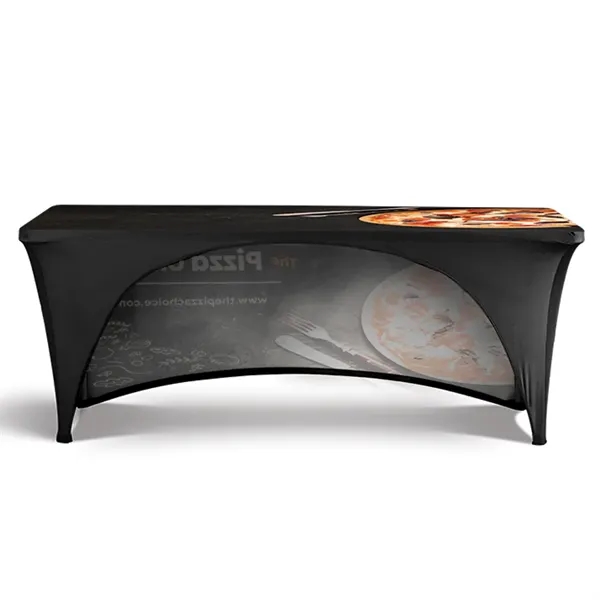 6' Fitted, 3-Sided Contour Stretch Table Cover - 6' Fitted, 3-Sided Contour Stretch Table Cover - Image 3 of 3