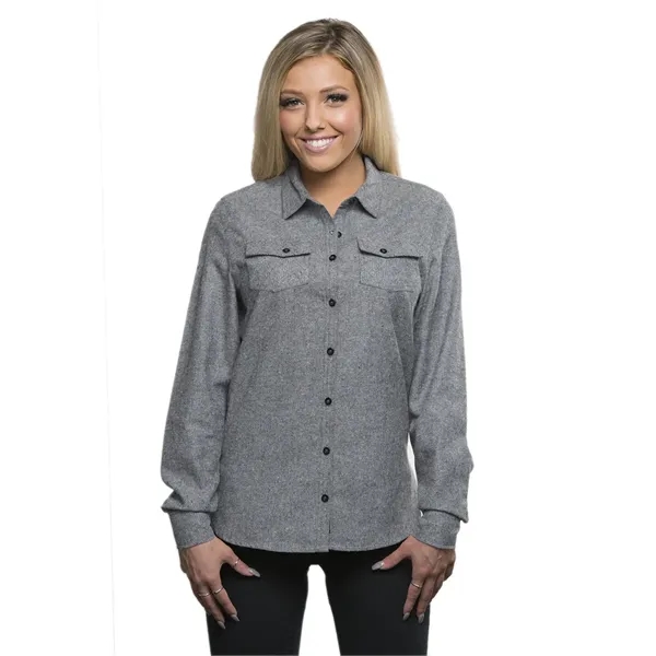 Burnside Ladies' Solid Flannel Shirt - Burnside Ladies' Solid Flannel Shirt - Image 12 of 23
