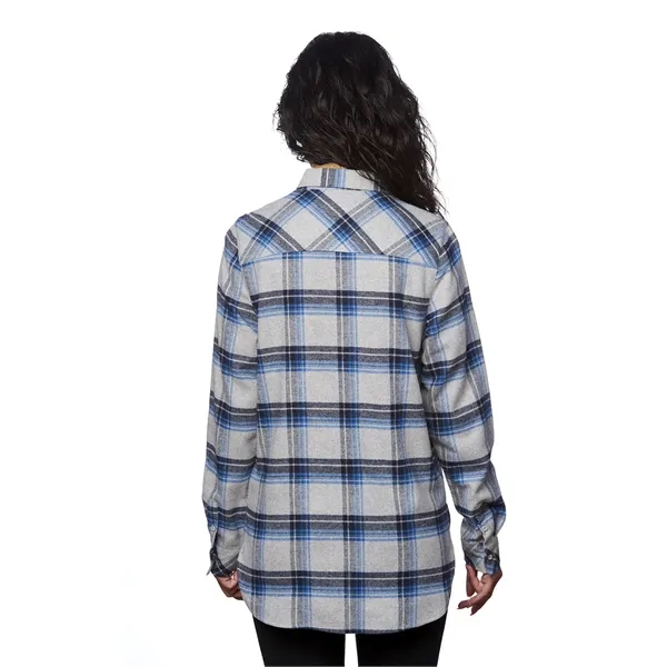 Burnside Ladies' Plaid Boyfriend Flannel Shirt - Burnside Ladies' Plaid Boyfriend Flannel Shirt - Image 29 of 51