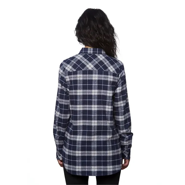 Burnside Ladies' Plaid Boyfriend Flannel Shirt - Burnside Ladies' Plaid Boyfriend Flannel Shirt - Image 32 of 51