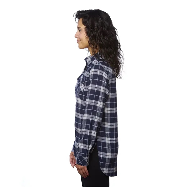 Burnside Ladies' Plaid Boyfriend Flannel Shirt - Burnside Ladies' Plaid Boyfriend Flannel Shirt - Image 33 of 51