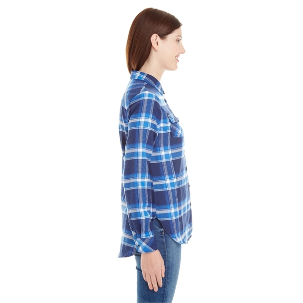 Burnside Ladies' Plaid Boyfriend Flannel Shirt - Burnside Ladies' Plaid Boyfriend Flannel Shirt - Image 39 of 51