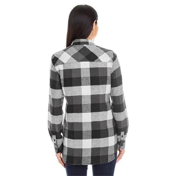 Burnside Ladies' Plaid Boyfriend Flannel Shirt - Burnside Ladies' Plaid Boyfriend Flannel Shirt - Image 41 of 51