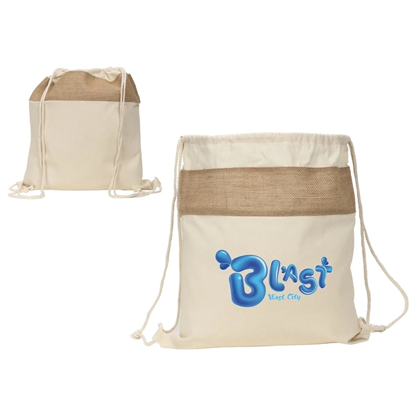 Savanna Jute & Recycled Cotton Drawstring Backpack - Savanna Jute & Recycled Cotton Drawstring Backpack - Image 0 of 0