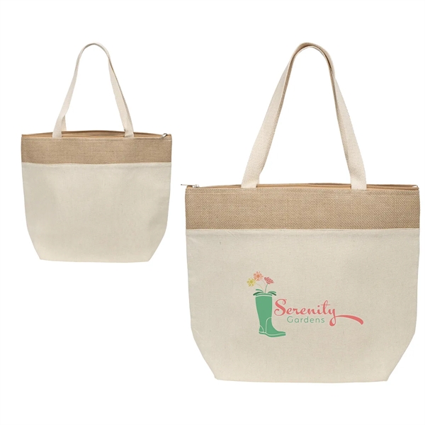 Savanna Jute & Recycled Cotton Cooler Tote - Savanna Jute & Recycled Cotton Cooler Tote - Image 0 of 0