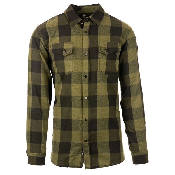 Burnside Men's Snap-Front Flannel Shirt - Burnside Men's Snap-Front Flannel Shirt - Image 18 of 20