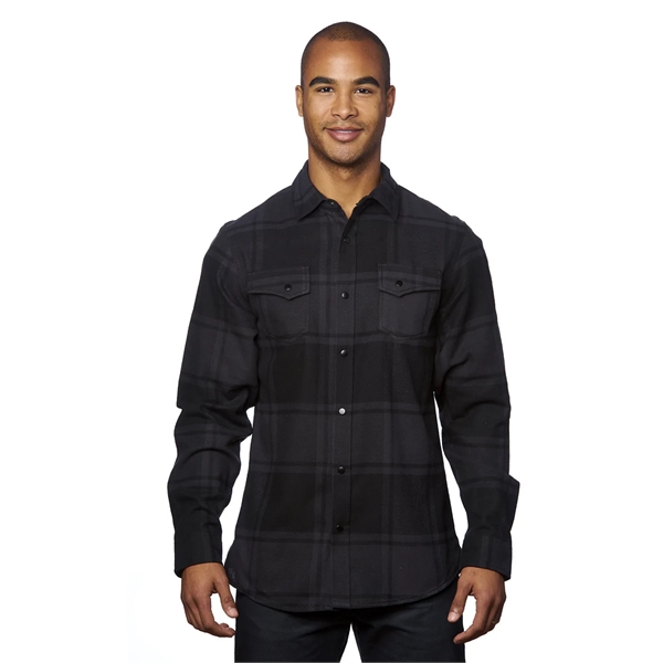 Burnside Men's Snap-Front Flannel Shirt - Burnside Men's Snap-Front Flannel Shirt - Image 14 of 20