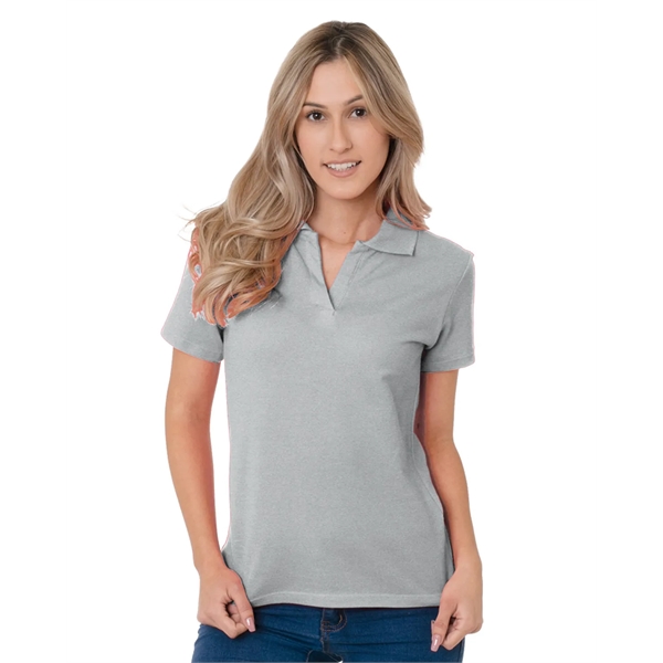 Bayside Ladies' USA Made Johnny Collar Polo - Bayside Ladies' USA Made Johnny Collar Polo - Image 7 of 11