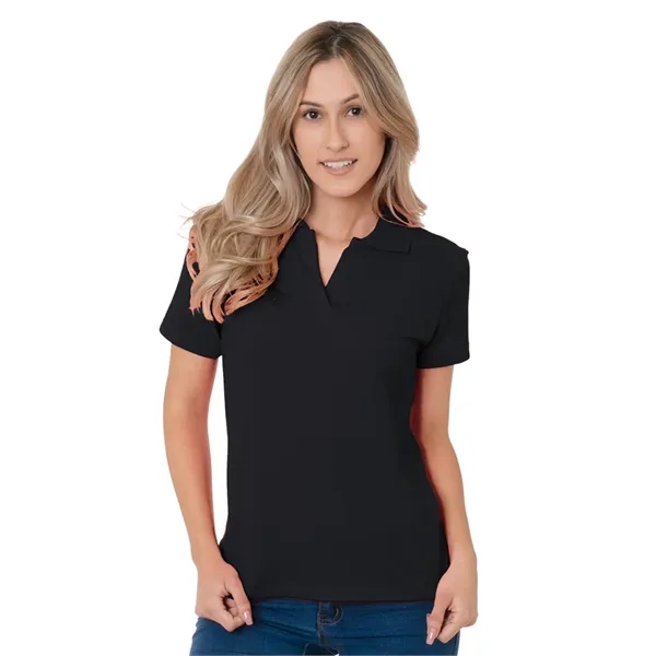 Bayside Ladies' USA Made Johnny Collar Polo - Bayside Ladies' USA Made Johnny Collar Polo - Image 8 of 11