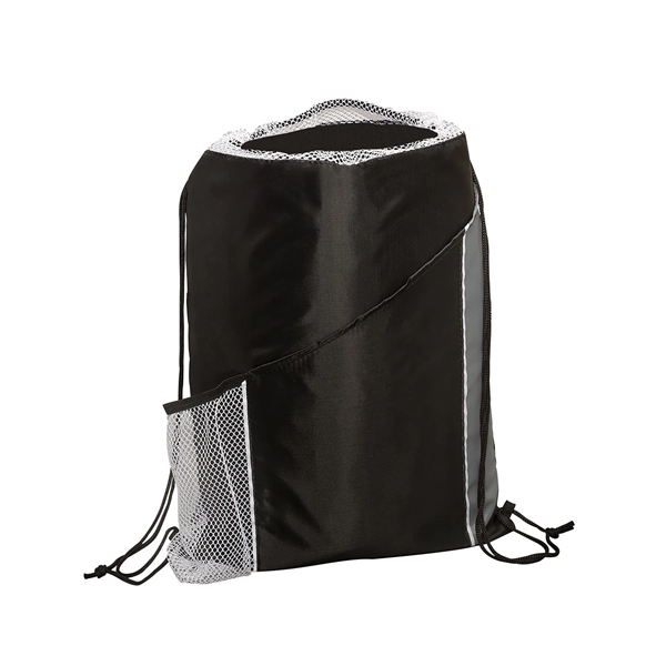 Prime Line Sprint Angled Drawstring Sports Bag With Pockets - Prime Line Sprint Angled Drawstring Sports Bag With Pockets - Image 9 of 11